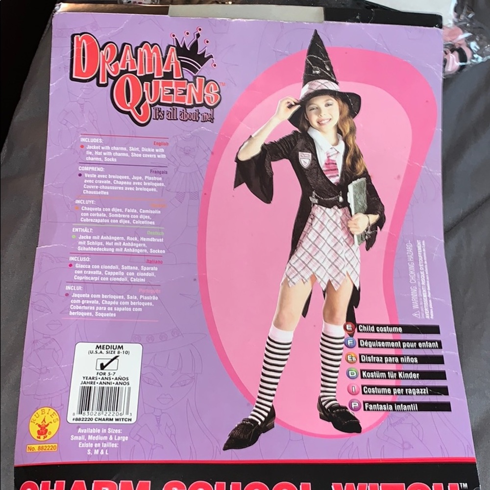 Charm school witch costume kids